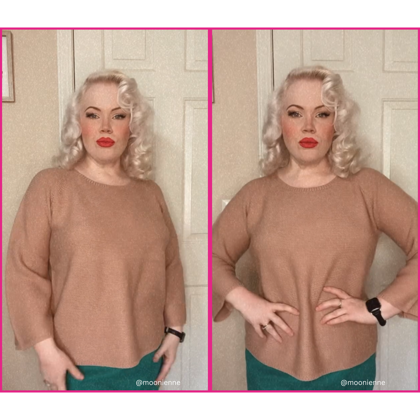 Boat Neck Bell Sleeve High Low Pullover Sweater MK8200 (S-L)