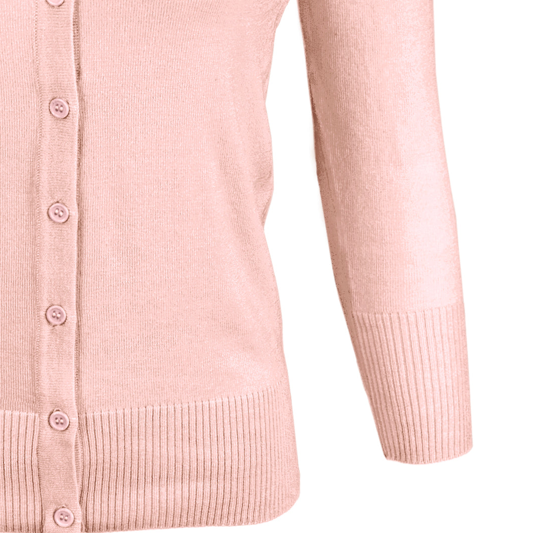 3/4 Sleeve V-Neck Button Down Knit Cardigan Sweater CO078 (S-L)
