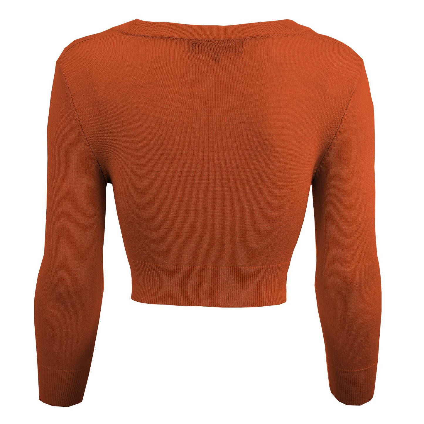 Women's Cropped 3/4 Sleeve V-Neck Bolero Cardigan Sweater CO129 (S-XL)
