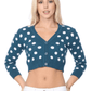 3/4 Sleeve V-Neck Polka Dot Cropped Bolero Sweater Cardigan MK8213 (S-L)