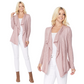 Long Sleeve Soft Sheer Slub Open Front Summer Cardigan MK8080 (S-L)