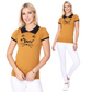 Women's Meow Cat Classic Contrast Collar Short Sleeve Casual Pullover Sweater MK3591MEOW (S-L)