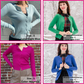 Women's Long Sleeve Crewneck Knit Cardigan Sweater MK0179 (S-L)