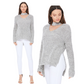 V-Neck Choker Style Side Slit Casual Knit Pullover Sweater MK8143 (S-L)