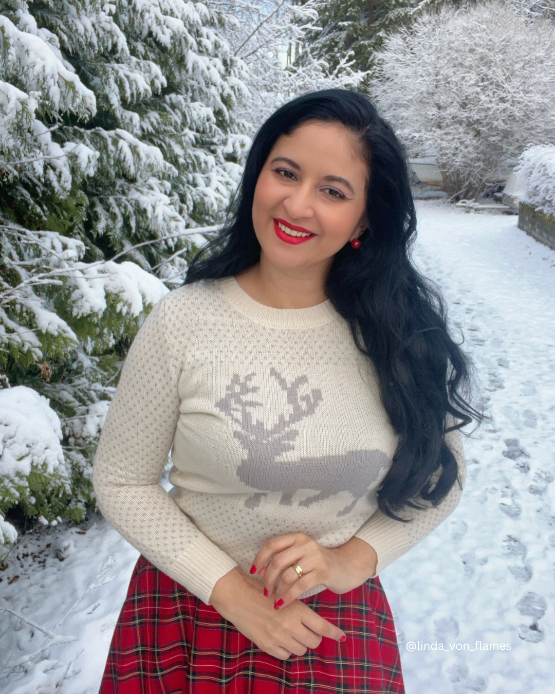 Deer Jacquard Christmas Pullover Sweater MK3457S (S-L)