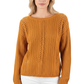Leaf Crochet Detailed Rolled Up Sleeve Sweater HB2052 (S-L)