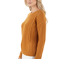 Leaf Crochet Detailed Rolled Up Sleeve Sweater HB2052 (S-L)