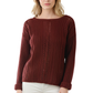 Leaf Crochet Detailed Rolled Up Sleeve Sweater HB2052 (S-L)