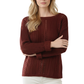 Leaf Crochet Detailed Rolled Up Sleeve Sweater HB2052 (S-L)