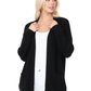 Women's Chunky Waffle Knit Open Front Sweater Cardigan HK8246 (S/M-M/L)
