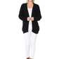 Women's Chunky Waffle Knit Open Front Sweater Cardigan HK8246 (S/M-M/L)