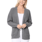 Women's Chunky Waffle Knit Open Front Sweater Cardigan HK8246 (S/M-M/L)