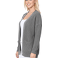 Women's Chunky Waffle Knit Open Front Sweater Cardigan HK8246 (S/M-M/L)