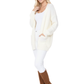Women's Chunky Waffle Knit Open Front Sweater Cardigan HK8246 (S/M-M/L)