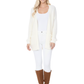 Women's Chunky Waffle Knit Open Front Sweater Cardigan HK8246 (S/M-M/L)