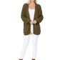 Women's Chunky Waffle Knit Open Front Sweater Cardigan HK8246 (S/M-M/L)