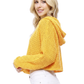 Bat Wing Sleeve Crop Waffle Knit Hoodie Top KC007 (S/M-M/L)