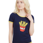 Short Sleeve Crewneck French Fries Print T-Shirt Sweater MK32002 (S-L)