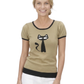 Short Sleeve Crewneck Cat Print Casual T-Shirt Sweater MK32004CAT (S-L)