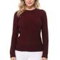 Cute Cable Long Sleeve Sweater Knit Pullover MK3312 (S-L)