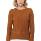 Cute Cable Long Sleeve Sweater Knit Pullover MK3312 (S-L)