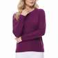 Cute Cable Long Sleeve Sweater Knit Pullover MK3312 (S-L)