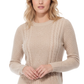 Cute Cable Long Sleeve Sweater Knit Pullover MK3312 (S-L)