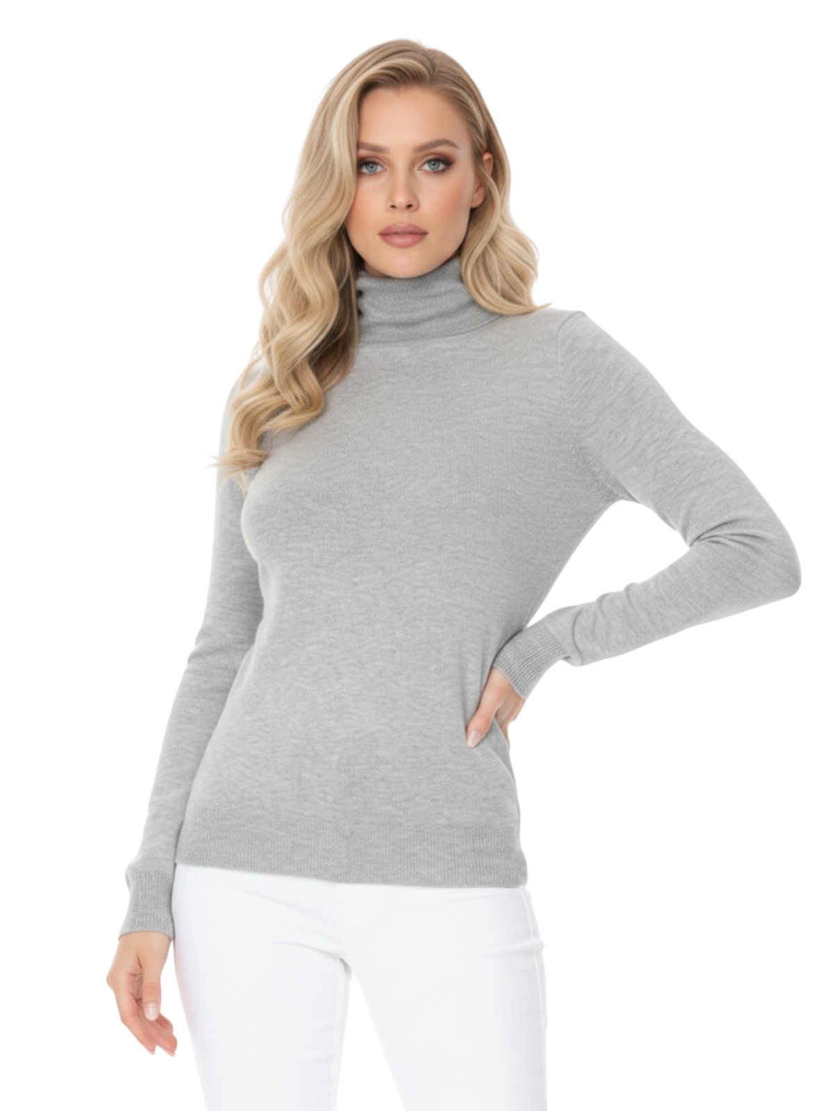 Women's Long Sleeve Turtleneck Pullover Sweater MK3349 (S-L)