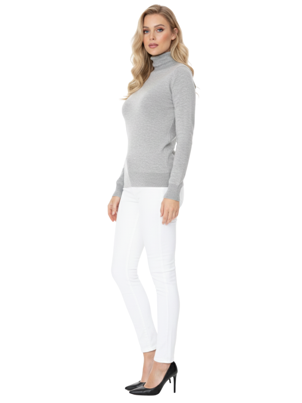 Women's Long Sleeve Turtleneck Pullover Sweater MK3349 (S-L)