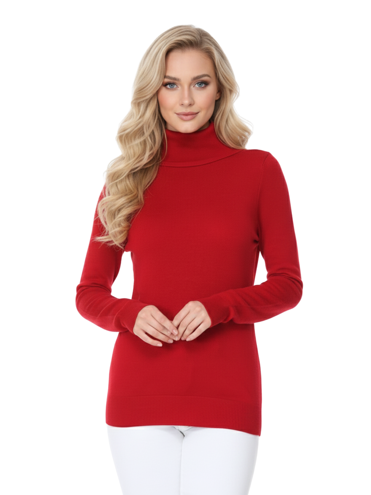 Women's Long Sleeve Turtleneck Pullover Sweater MK3349 (S-L)