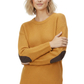 Honeycomb Stitch Sweater Top with Elbow Patch MK3354 (S-L)