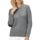 Honeycomb Stitch Sweater Top with Elbow Patch MK3354 (S-L)