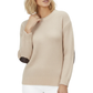 Honeycomb Stitch Sweater Top with Elbow Patch MK3354 (S-L)