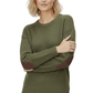 Honeycomb Stitch Sweater Top with Elbow Patch MK3354 (S-L)