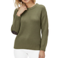 Honeycomb Stitch Sweater Top with Elbow Patch MK3354 (S-L)