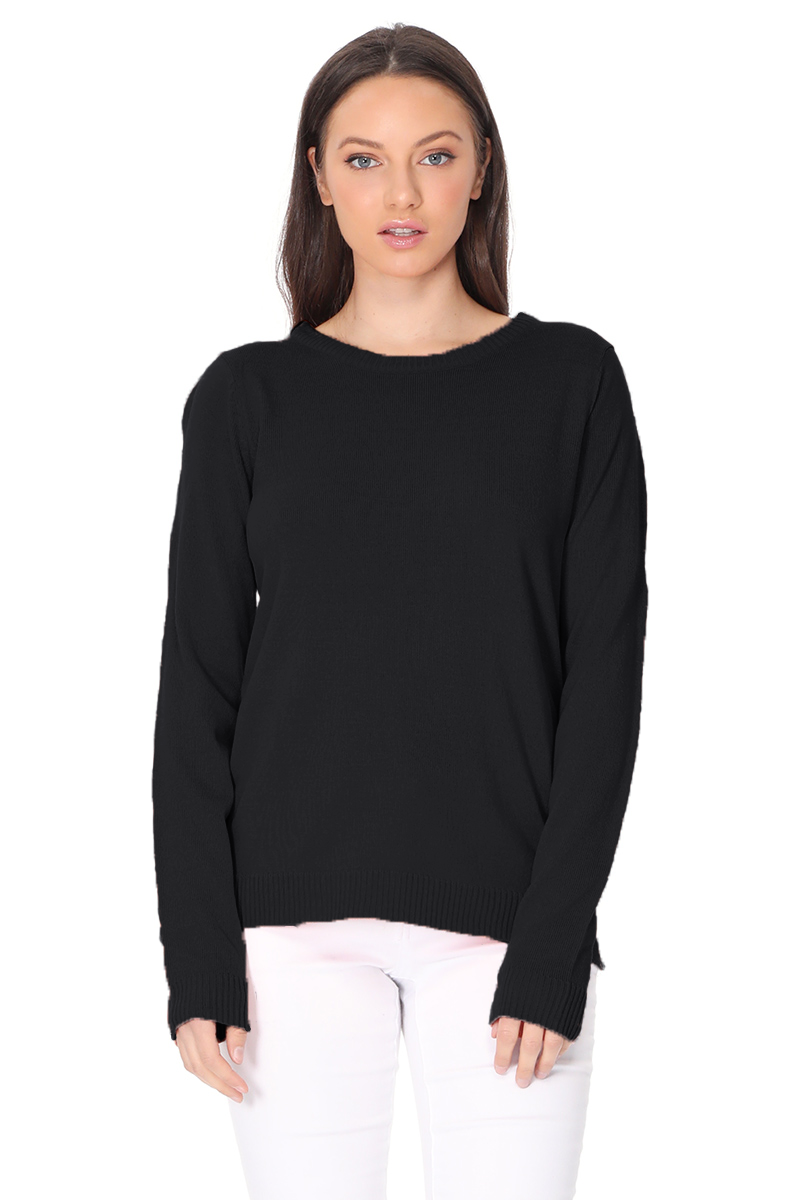 Women's Casual Long Sleeve Crewneck Pullover Sweater MK3399 (S-L)