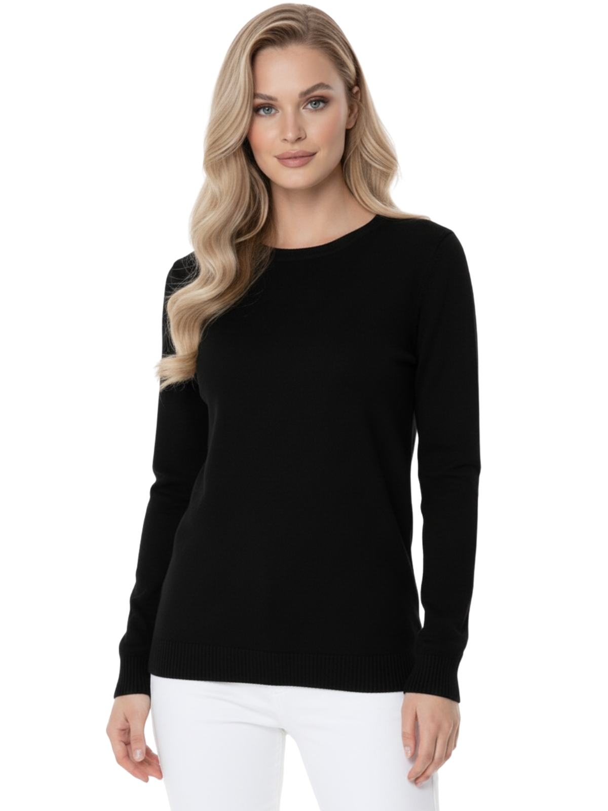 Women's Casual Long Sleeve Crewneck Pullover Sweater MK3399 (S-L)