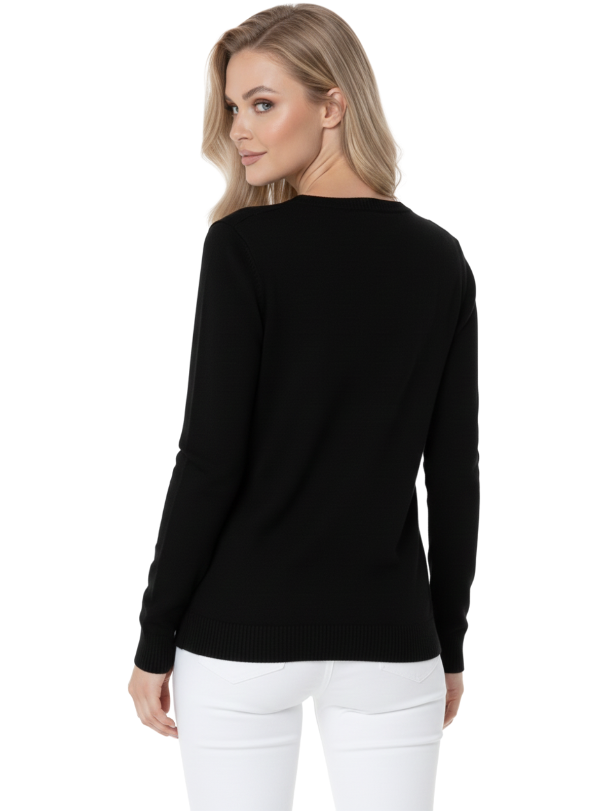 Women's Casual Long Sleeve Crewneck Pullover Sweater MK3399 (S-L)