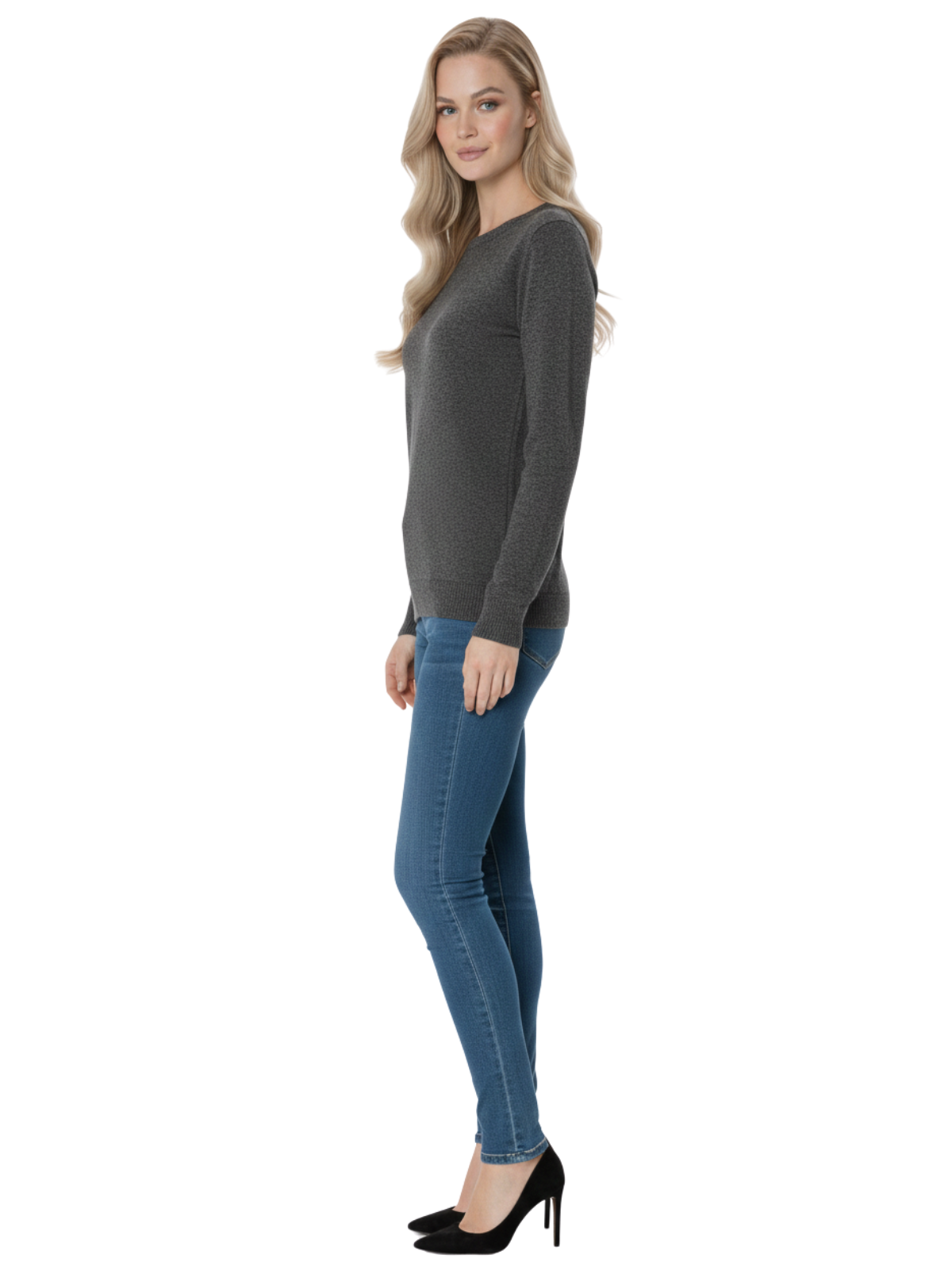 Women's Casual Long Sleeve Crewneck Pullover Sweater MK3399 (S-L)