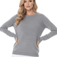 Women's Casual Long Sleeve Crewneck Pullover Sweater MK3399 (S-L)