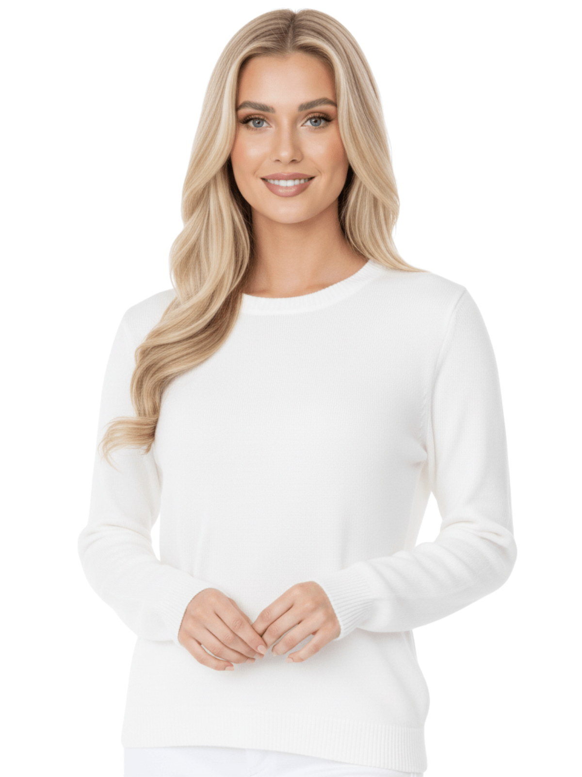 Women's Casual Long Sleeve Crewneck Pullover Sweater MK3399 (S-L)