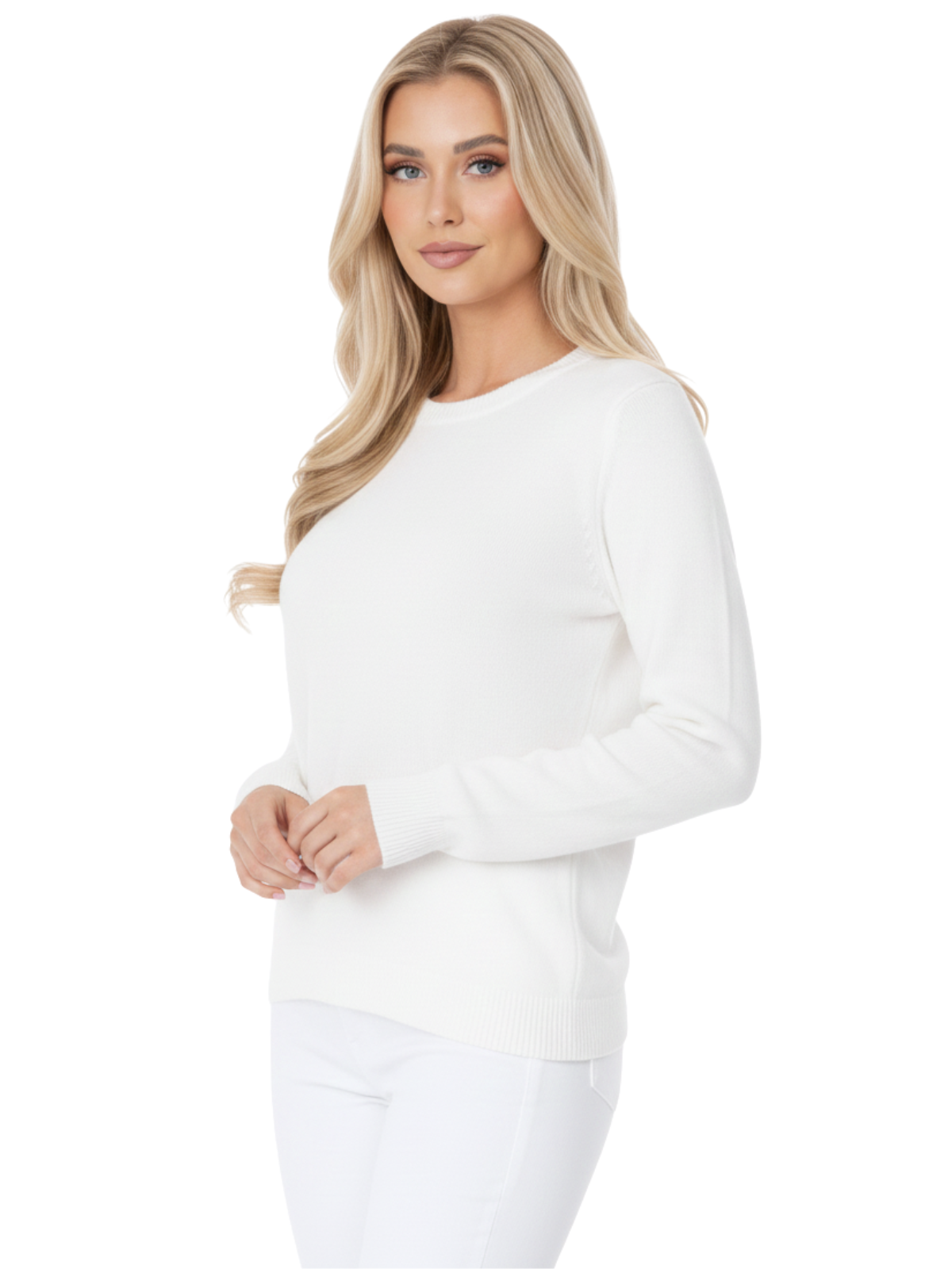 Women's Casual Long Sleeve Crewneck Pullover Sweater MK3399 (S-L)