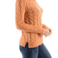 Thick Turtleneck Cable Knit Pullover Sweater MK3432