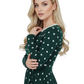 Baby Doll Polka Dot Patterned Sweater Dress MK3447 (S-L)