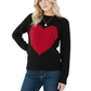 Love Heart Jacquard Round Neck Pullover Sweater MK3506 (S-L)