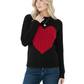 Love Heart Jacquard Round Neck Pullover Sweater MK3506 (S-L)