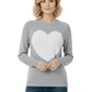 Love Heart Jacquard Round Neck Pullover Sweater MK3506 (S-L)