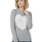 Love Heart Jacquard Round Neck Pullover Sweater MK3506 (S-L)