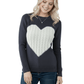 Love Heart Jacquard Round Neck Pullover Sweater MK3506 (S-L)