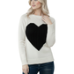 Love Heart Jacquard Round Neck Pullover Sweater MK3506 (S-L)